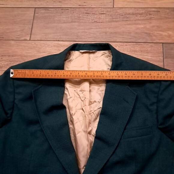 Stafford Men's 46S Hunter Green Gold Blazer Jacket Sport Coat 46 SHORT Christmas - Picture 6 of 11